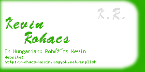 kevin rohacs business card